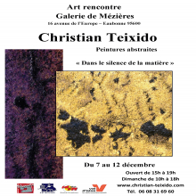 Le peintre grisylien " C TEIXIDO " expose : dans le silence de la matière.
