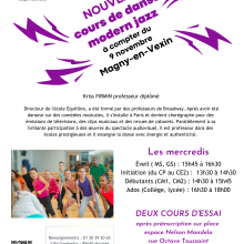 Le conservatoire du Vexin ouvre des classes de danse " modern jazz ".