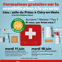 Mardis 11 et 18 juin : formations gratuites aux premiers secours et sécurité incendies