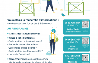 Mardi 23 avril : information des aidants du Val-d'Oise : forum et conférence à Cormeilles en Vexin.